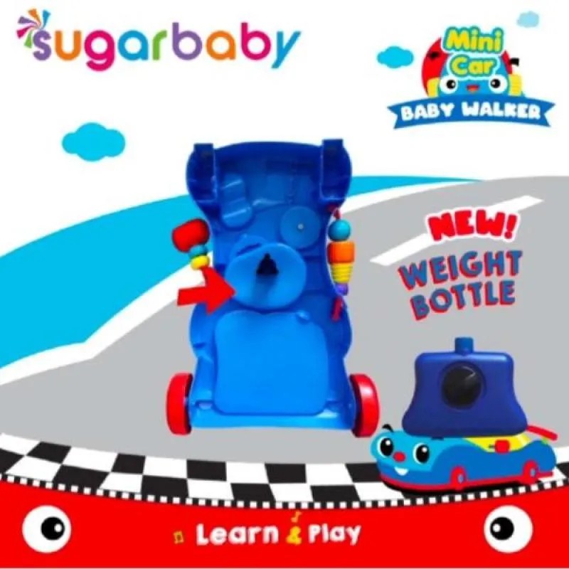 Sugar Baby Mini Car Baby Push Walker - Alat Belajar Jalan Bayi Sugar Baby