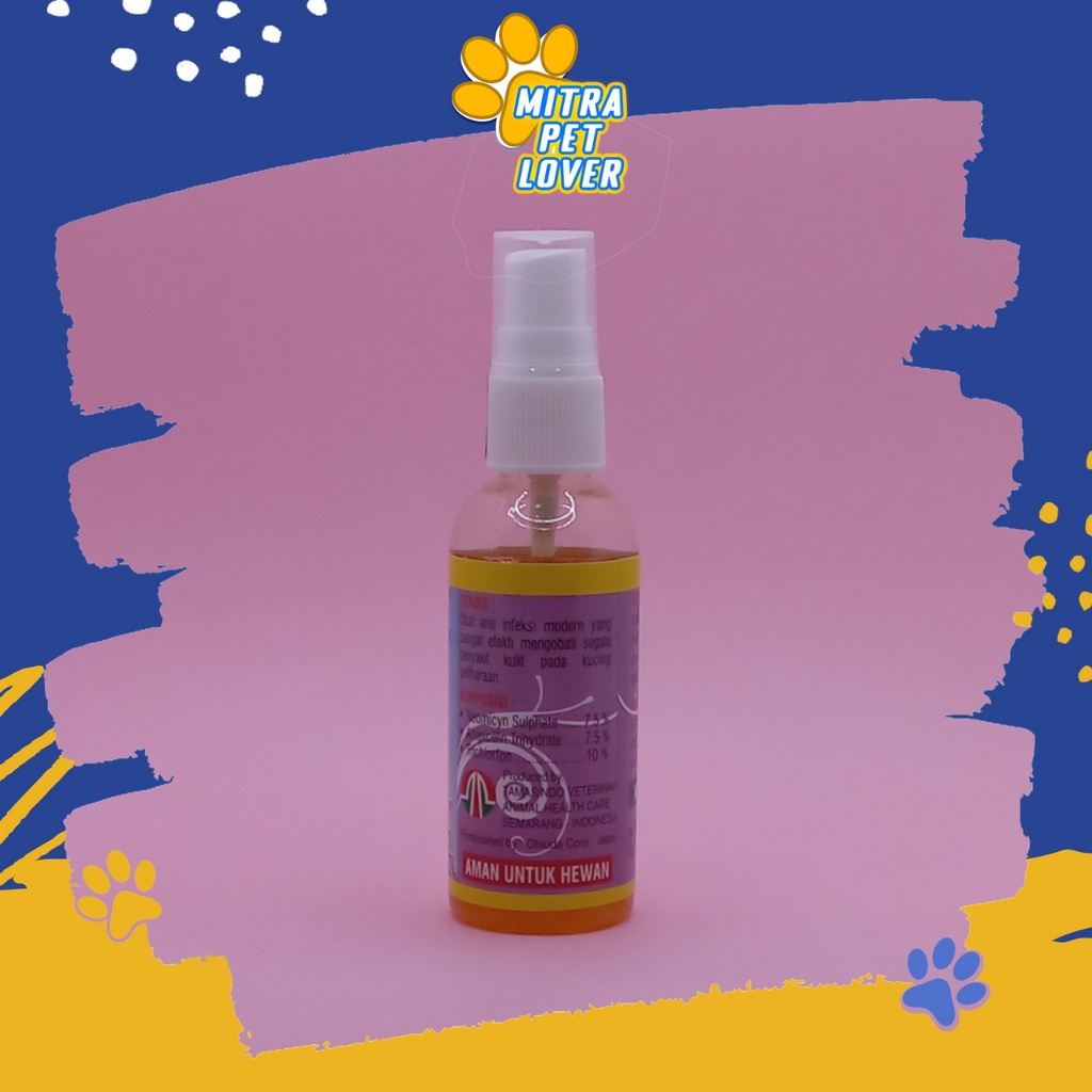 OBAT ANTI INFEKSI KULIT KUCING - SCADIX CAT SPRAY 60 ML - SEMBUHKAN SCABIES LUKA DEMODEX KUDIS EKSIM KORENG GATAL JAMUR BAKTERI KUTU VIRUS KITTEN - MURAH GARANSI KUALITAS ASLI ORIGINAL - PET ANIMAL TAMASINDO OBAT &amp; VITAMIN HEWAN PELIHARAAN MITRAPETLOVER