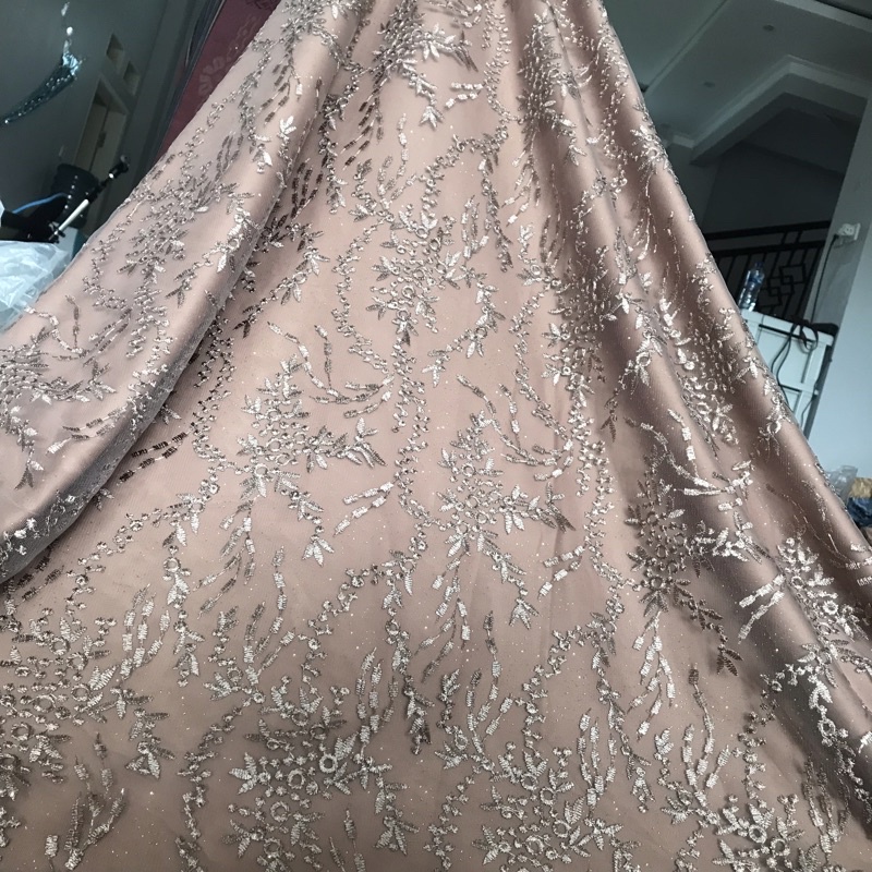 Kain tulle bordir motif nadal/new motif..