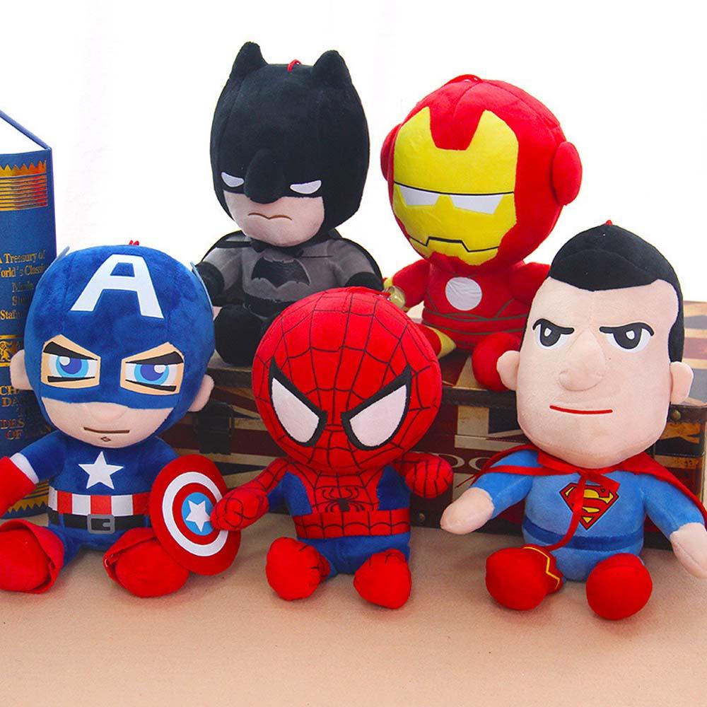 Lanfy Marvel Avengers Hadiah Natal Anime Superman Captain America Boneka Mainan Spiderman Mainan Mewah