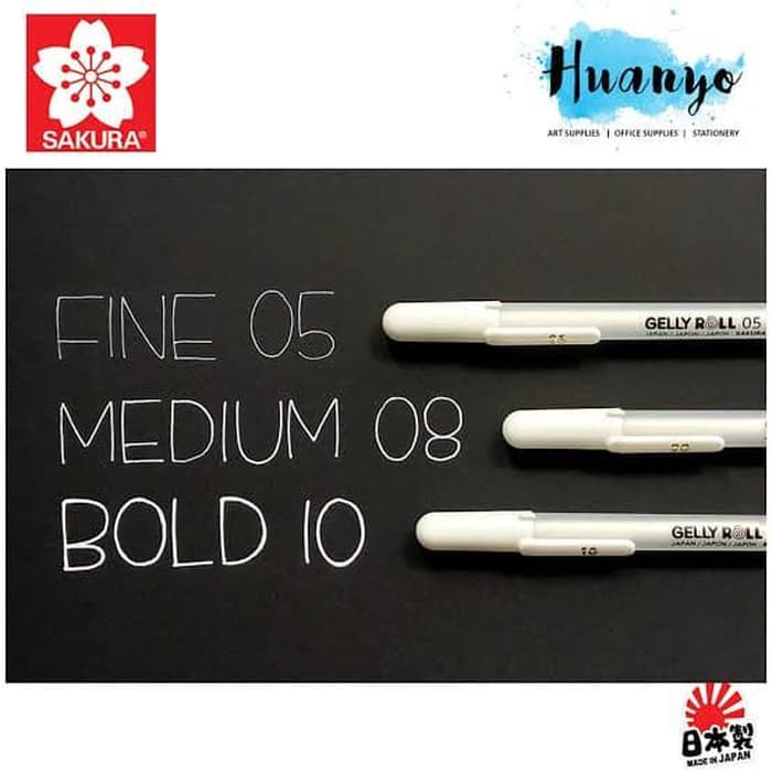 

OPEN SALE SET GELLY ROLL WHITE PEN PULPEN GEL TINTA PUTIH ISI 3