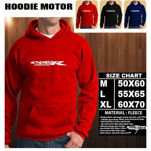 Jaket Hoodie Otomotif Motor Honda Cb 150 R Street Fire Font Hoodie