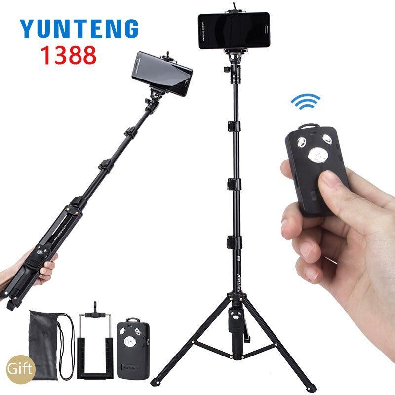 TRIPOD YUNTENG YT-1388 TONGSIS BLUETOOTH YUNTENG 1388 SELFIE STICK TONGSIS 2 IN 1 MONOPOD TRIPOT HP