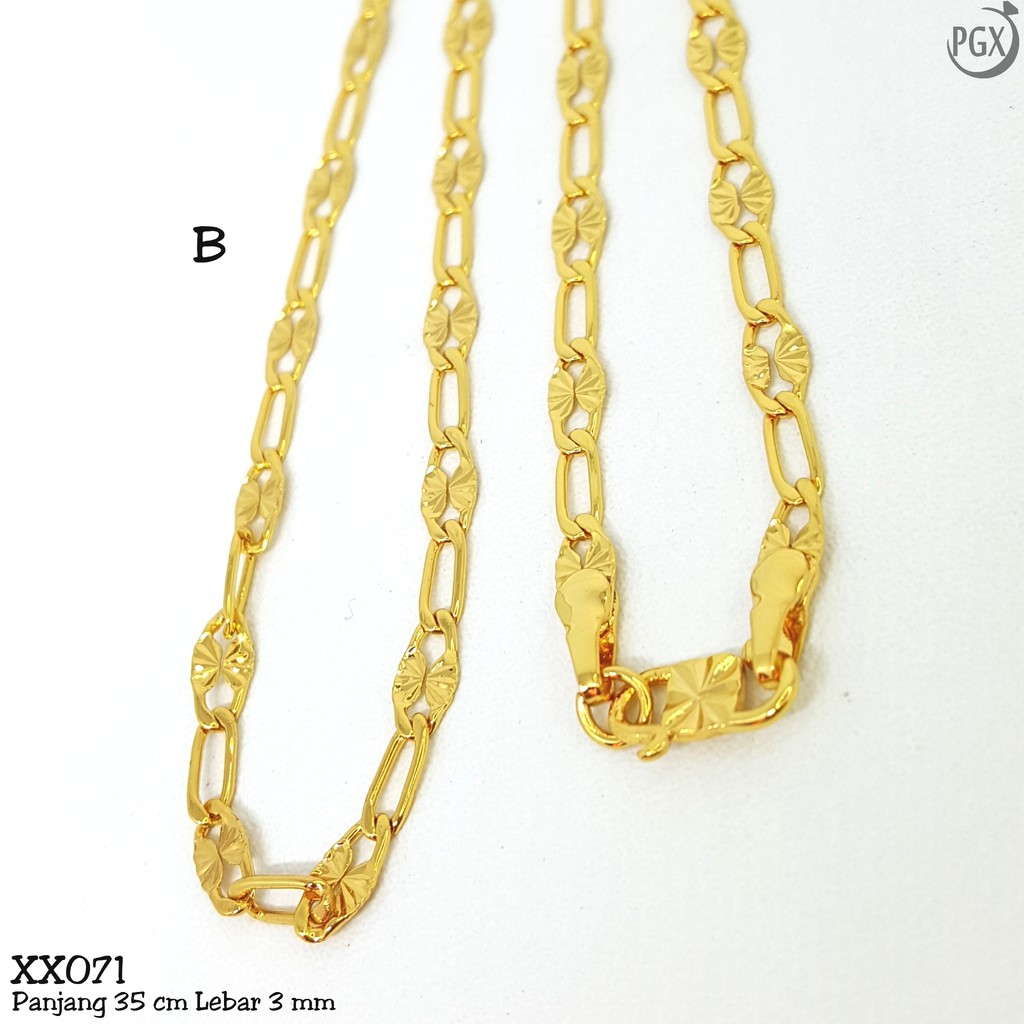 PGX Kalung Pria Wanita Xuping Perhiasan Lapis Emas Aksesoris Fashion Premium - XX071