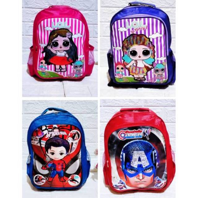 Tas ransel anak lampu led/ sd tk/seri 02