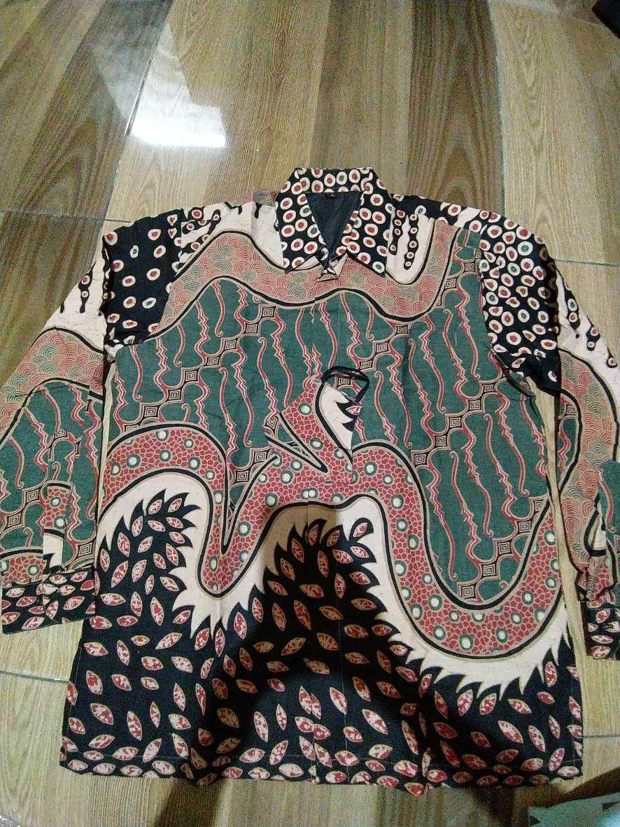 Hem Batik Pria Slim Fit Premium Lengan Panjang Modern Full Furing Asli Solo Size Reguler Pcw030