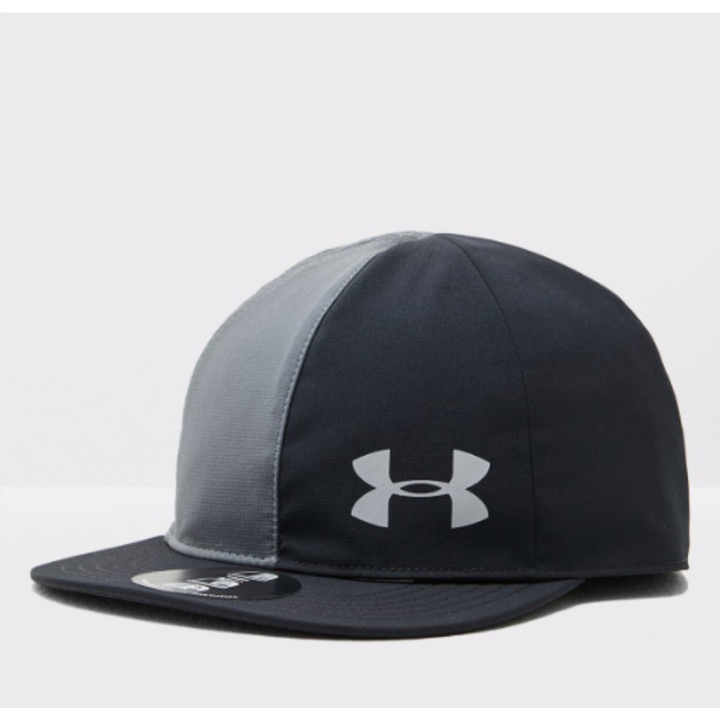 Under Armour UA Boys' Flipside Flat Brim Hat - Black 1328592-001 Cap Topi Original