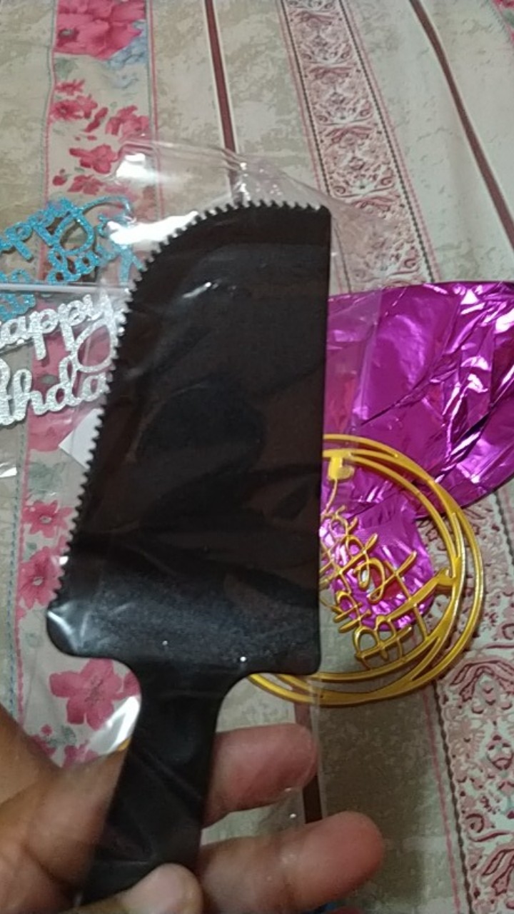 1pc Spatula Penghalus Adonan Kue Bahan Plastik Pisau Hitam Mulus Peralatan Masak Aksesoris | Tiki