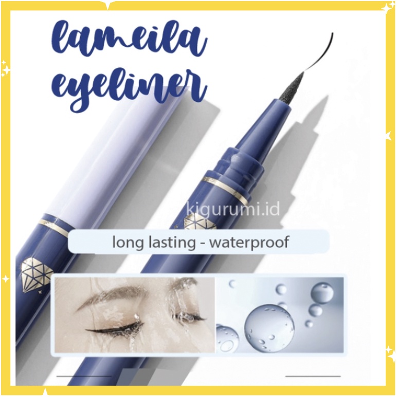 LAMEILA Eyeliner Mata Blue Gold Waterproof Long Lasting LA131 840