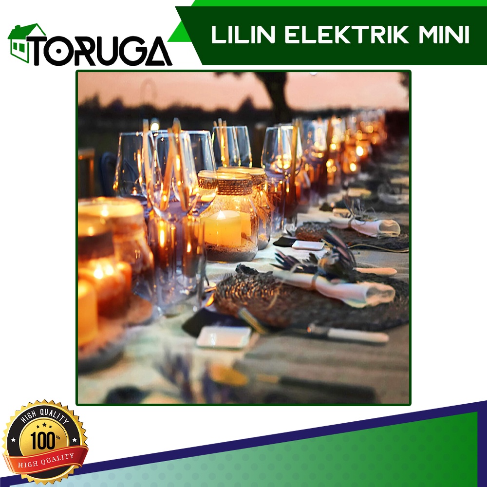 Lilin LED Satuan Mini Lampu Hias Lilin Dekorasi - Lilin Elektrik Tanpa Asap Nyala Lampu Kerlap-kerlip