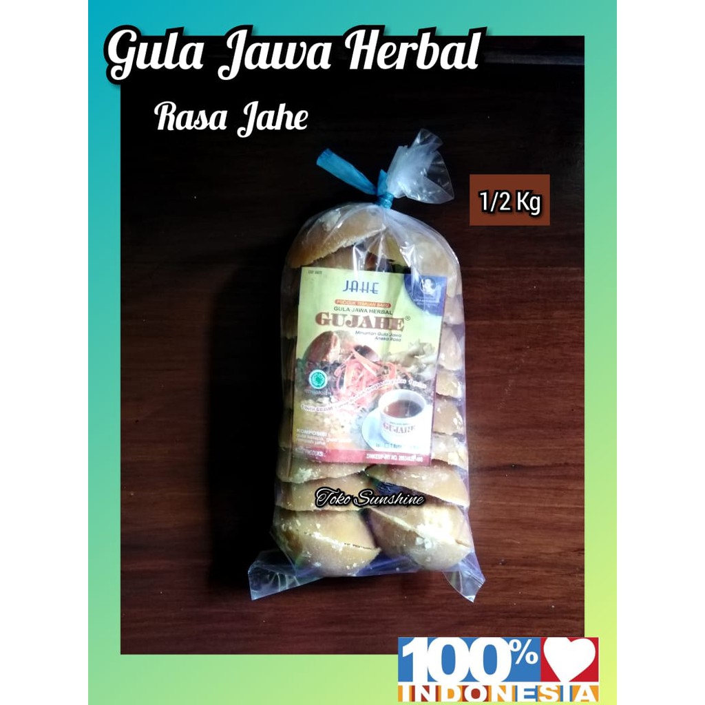 Gujahe 1/2 kg / Gula Jawa Herbal / Rasa Jahe / Asli Imogiri / Jogja