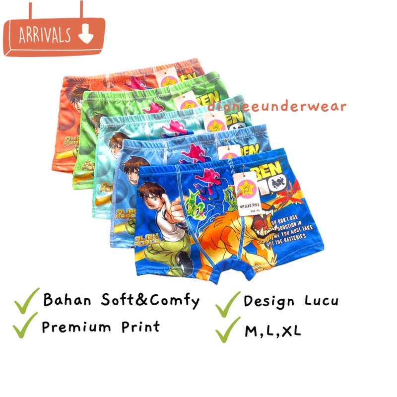 Celana Dalam CD Boxer Anak Laki Laki Cowok Import Motif Thomas Bahan Katun Adem / Celana Bokser Anak