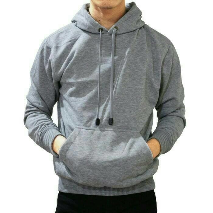 hoodie switer jaket cewek wanita cowok pria polos hitam biru dongker merah abu hijau army