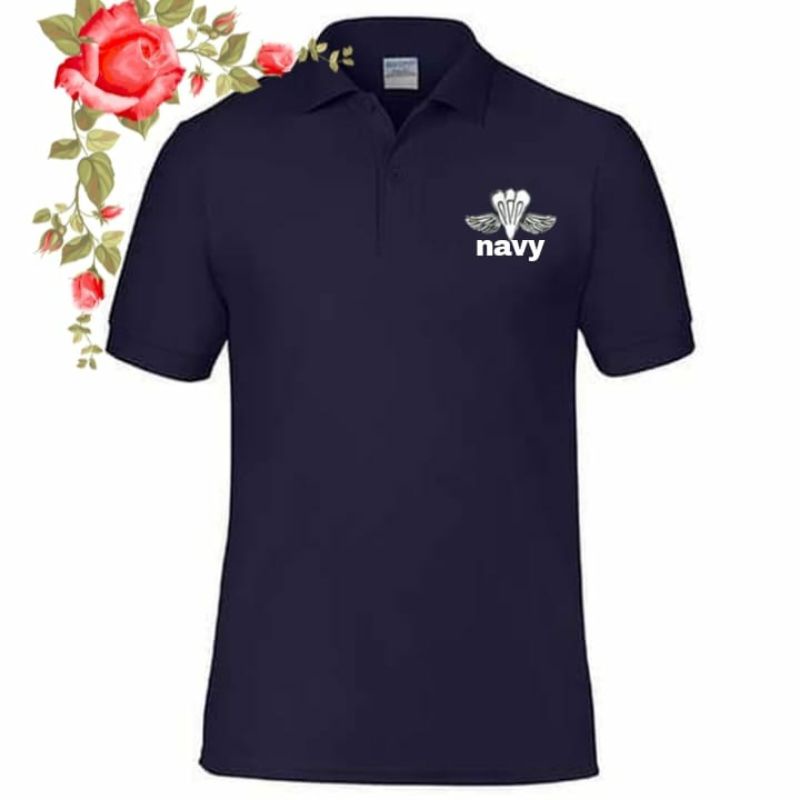 KAOS PRIA T-SHIRT POLO NAVY DISTRO