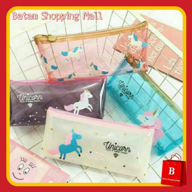 

TEMPAT PENSIL UNICORN SWEET DREAM TRANSPARANT - TEMPAT PENSIL UNICORN TRANSPARAN