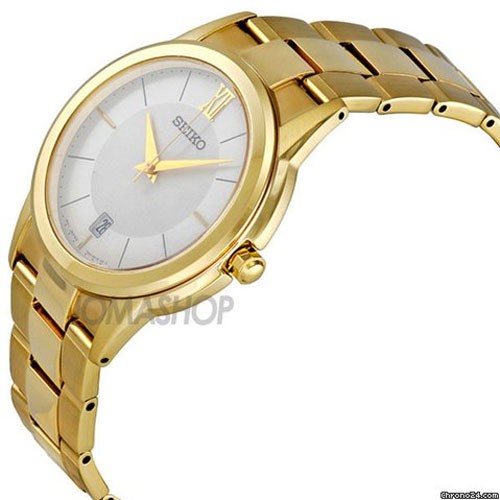 Seiko Quartz SGEF46P1 Classic Gold Plated Bracelet | Jam Pria SGEF46