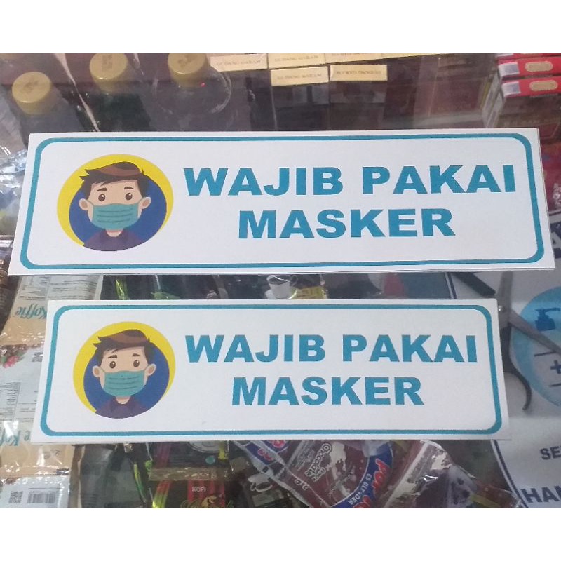 

STIKER VINYL WATERPROOF PAKAI MASKER