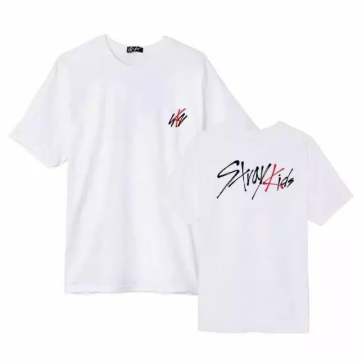 KAOS STRAYKIDS DEPAN BELAKANG KPOP KOREA BOYBAND - KAOS DEWASA KPOP STRAYKIDS KATUN COMBED 30S