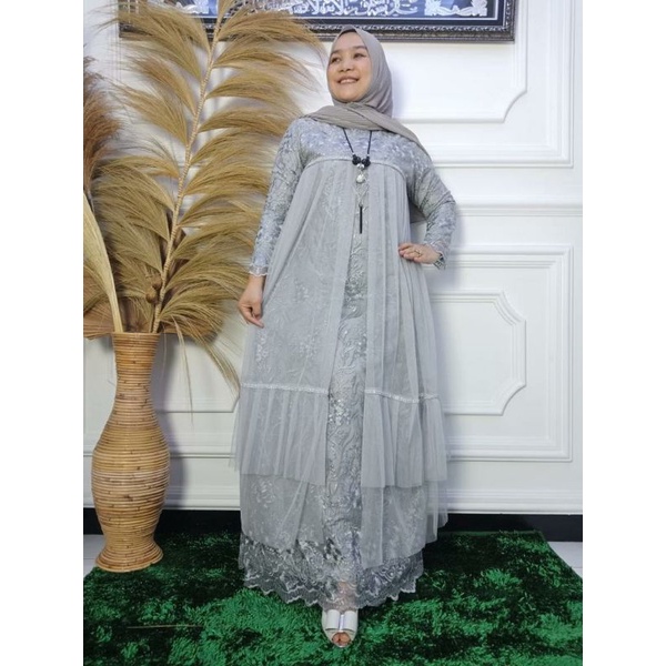 Kebaya Gamis Putri Nilam / Kebaya Dress Pesta / Kebaya Kondangan / Gamis Pesta Mewah / Gamis Kebaya Tutu