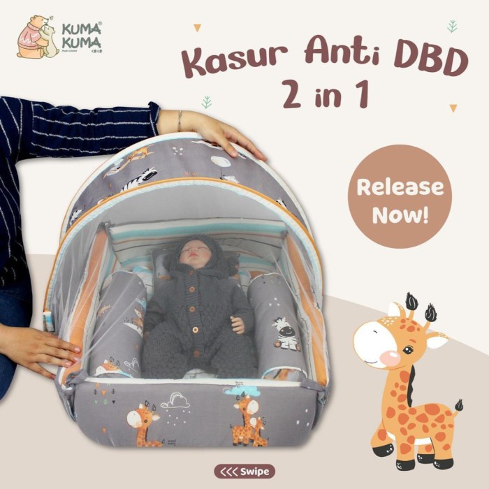 Kuma Kuma Baby Matress Set With Anti Dengue Air Mesh / Kasur Bayi Anti