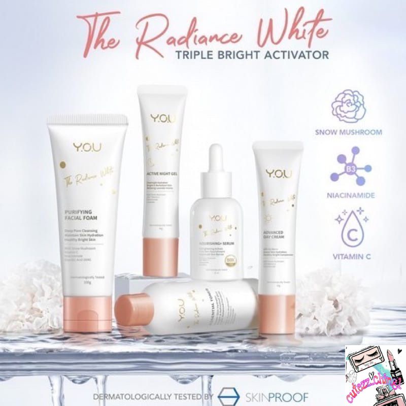 ☃Cutezz_Ching1☃YOU The Radiance White Series♡Advanced Day Cream♡Active Night Gel♡Purifying Facial Foam♡Nourishing Serum♡Refreshing Toner♡