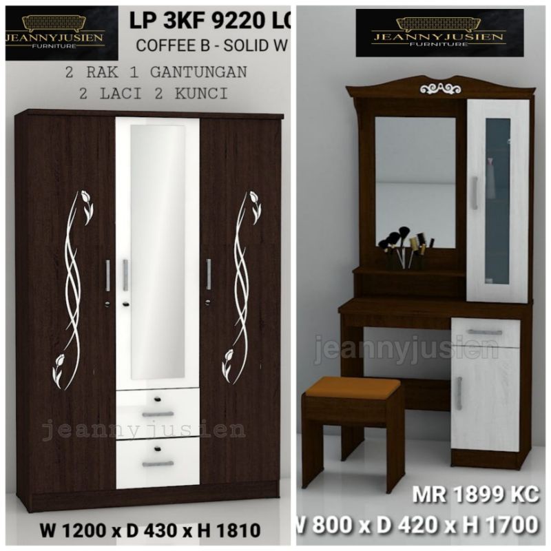 BEST SELLER - LEMARI PAKAIAN 3PT KF (9220)+ MEJA RIAS (1899)/ COB