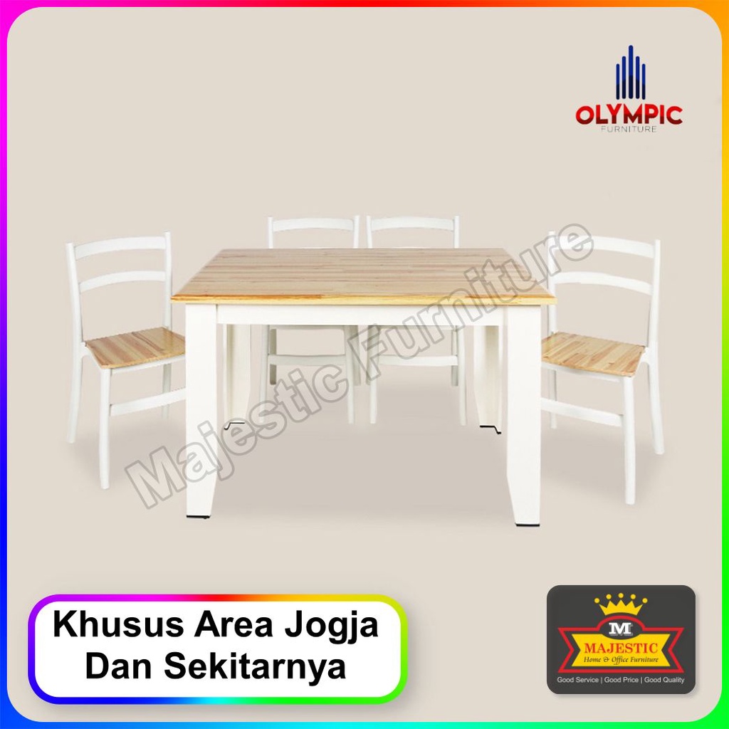 Set Meja Makan 4 Kursi Olympic DTM Alma - Jogja