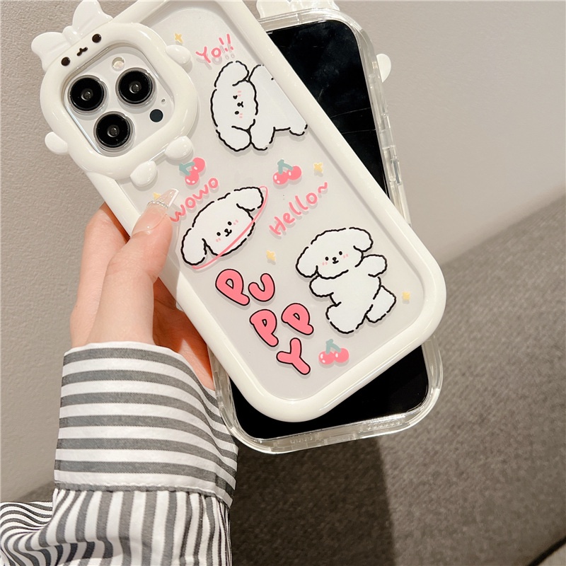 Casing Silikon compatible for Iphone 14 13 12 11 Pro Max X Xr Xs Max Se 2020 Iphone 6 6s 7 8 Plus + Airbag Lens Shockproof Phone Case Milk White Bunga Hollow Lattice Hollow Handphone Murah Hard Case Anti-fall Soft Silicone Protective Case Casing