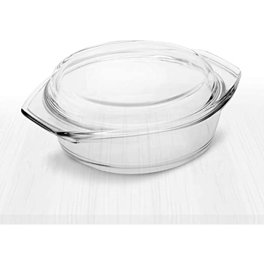 Mangkuk Oven Panggang Mangkok Saji Kaca Beling Bening Tahan Panas Krischef 700 Ml Casserole Loyang K