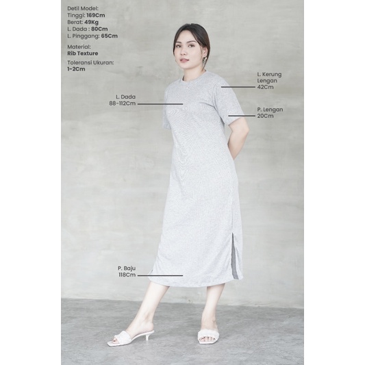 Dabagirl Knit Dress Casual Dres Wanita