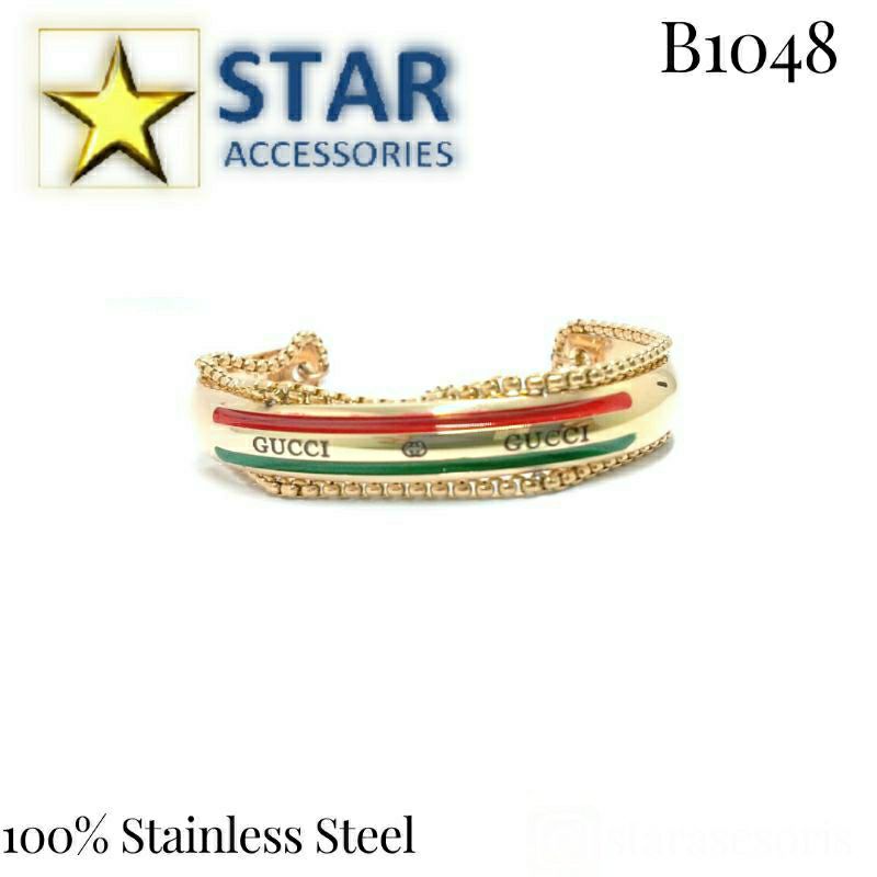Gelang Titanium Gucci | Gelang Serut/Serot Titanium Gucci