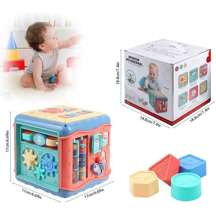 mwn.toys 7 in 1 Shape Box Wisdom Hexahedral / Mainan Edukasi Anak No.668-157