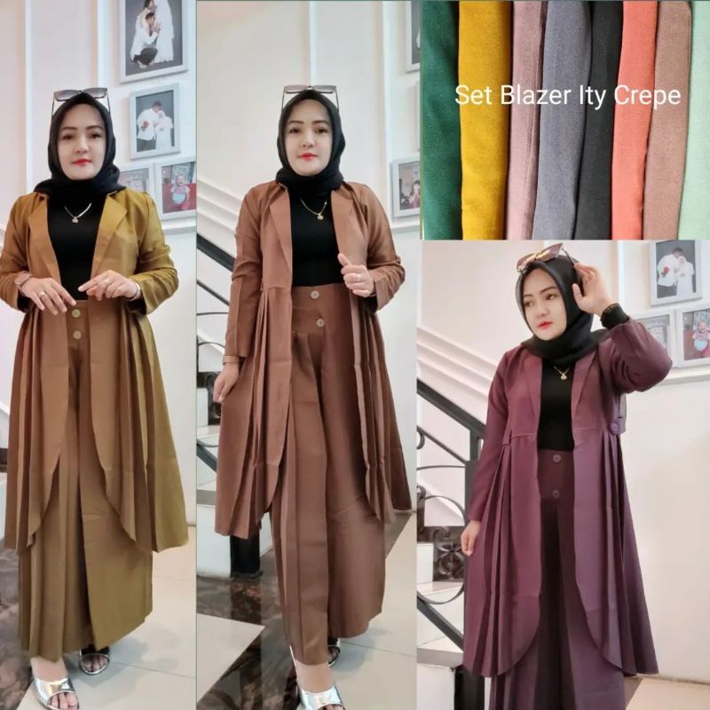 SET BLAZER+CELANA KULOT strech
