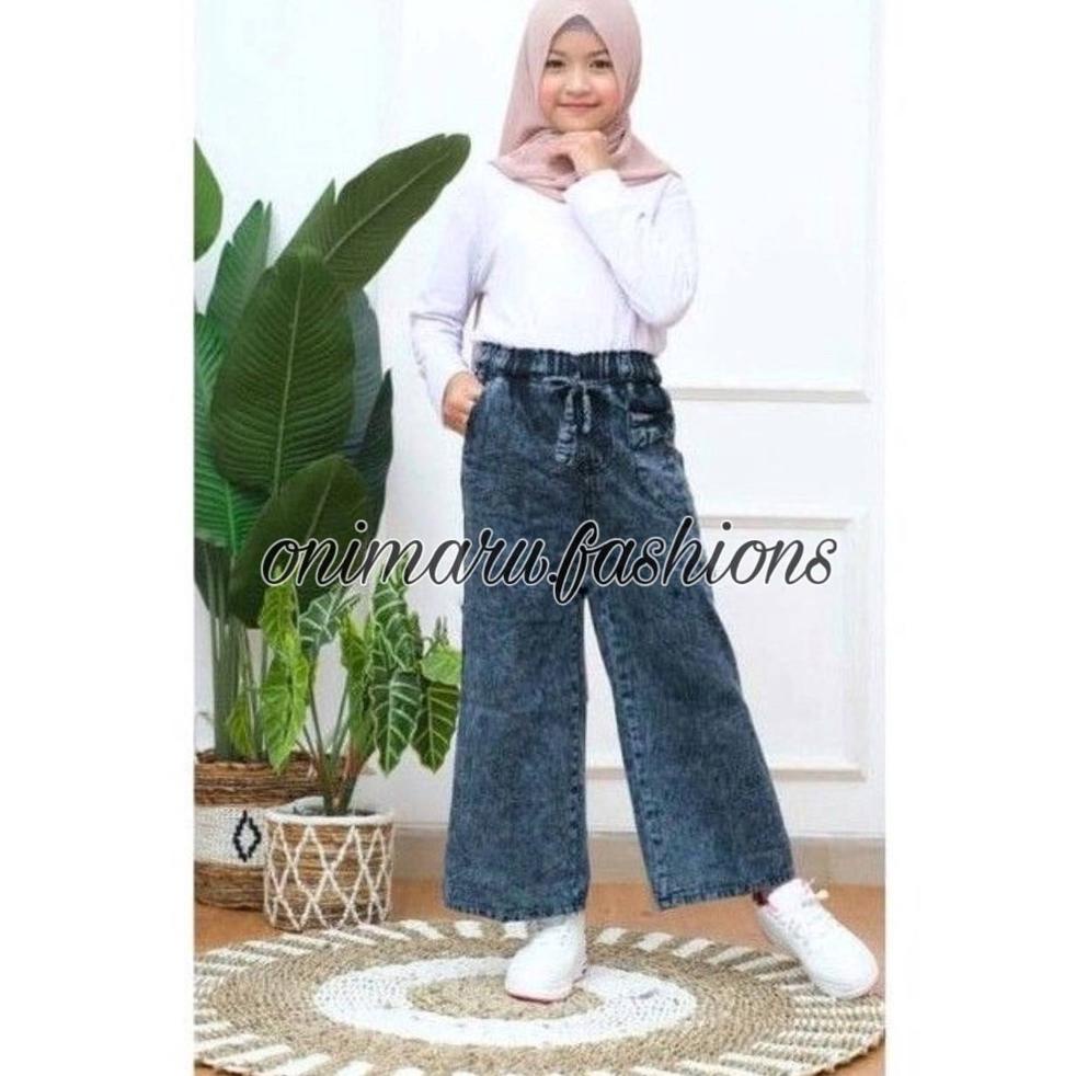 "WAM. 7030" Celana KULOT JEANS ANAK PEREMPUAN UMUR 4 -12 TAHUN | KULOT ANAK PEREMPUAN Kekinian