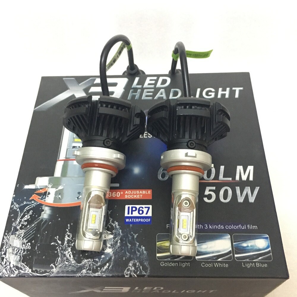 Lampu Mobil X3 H11 LED 50 Watts Lumi led X3 H11 ZES chip 6000 Lumens  2 PCS SUPER BRIGHT