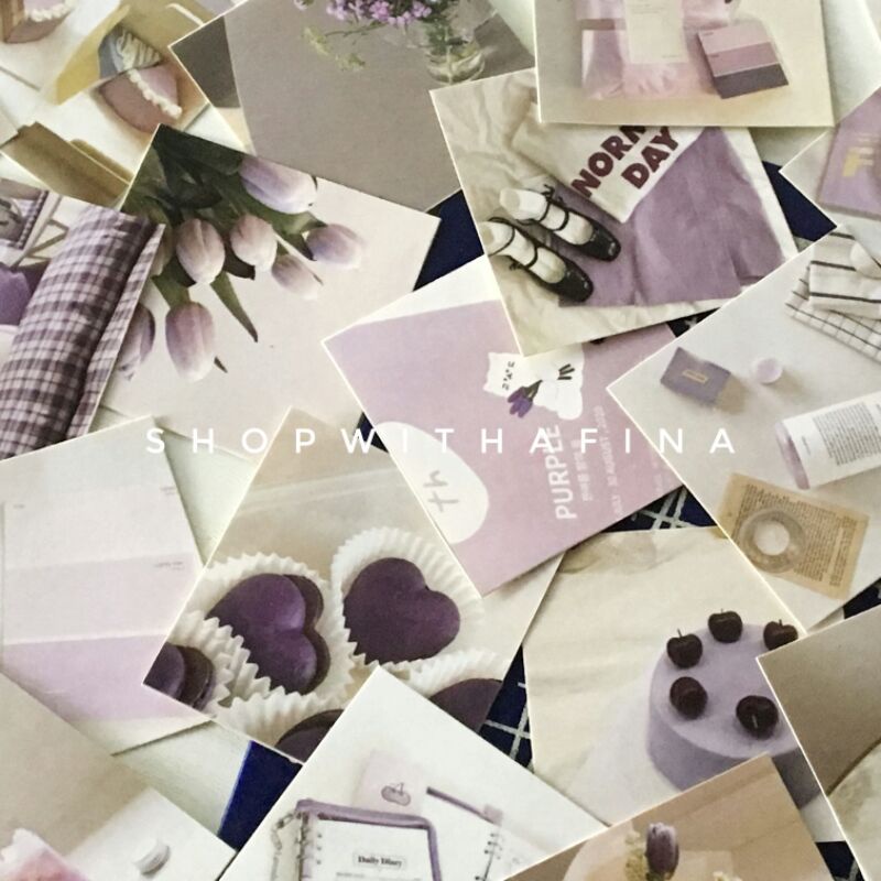 

Sticker Aesthetic | 40 pcs Korean Purple Aesthetic | SHOPWITHAFINA