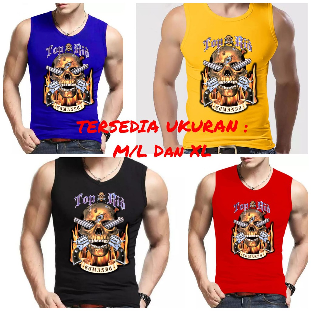 BISA COD / ALIPIO FASHION - SINGLET KOMANDO / singlet pria / singlet olahraga / singlet gym / keren