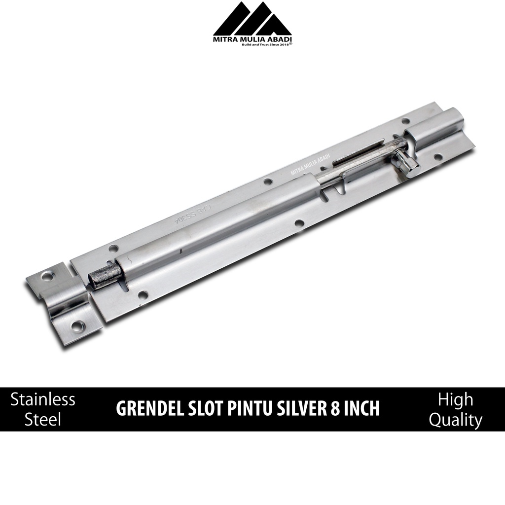 Grendel Slot Pintu Jendela 8 Inch Selot Stainless + Skrup