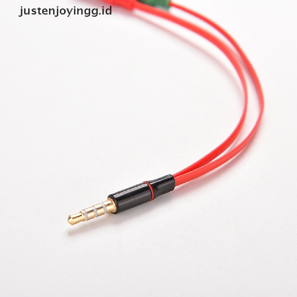 Justenjoyingg.id / 1x3.5mm Kabel Adapter Splitter Audio AUX Mic Headphone / Earphone male Ke 2 Female