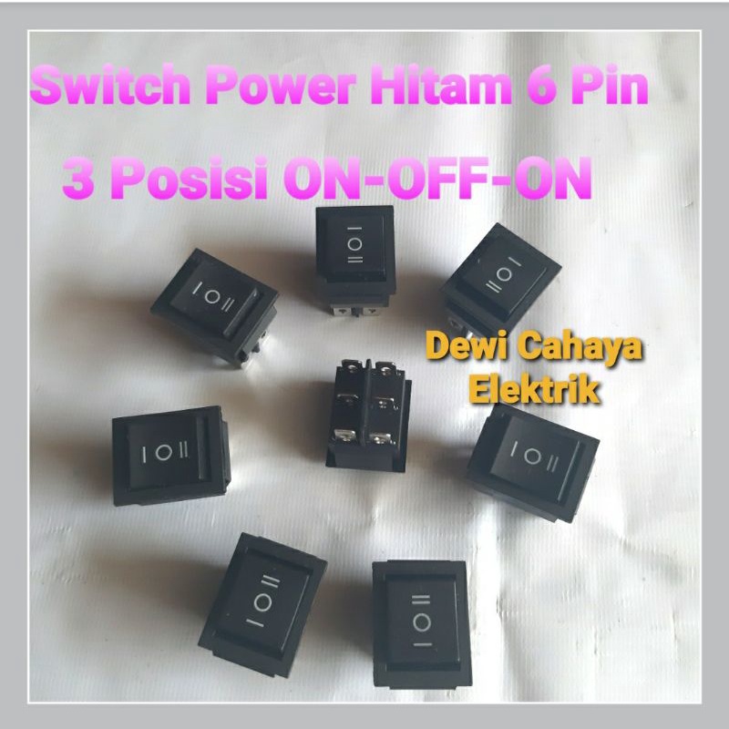 Jual Sakelar Switch Kotak Besar Kaki Hitam Posisi On Off On Saklar On Off Pin Shopee