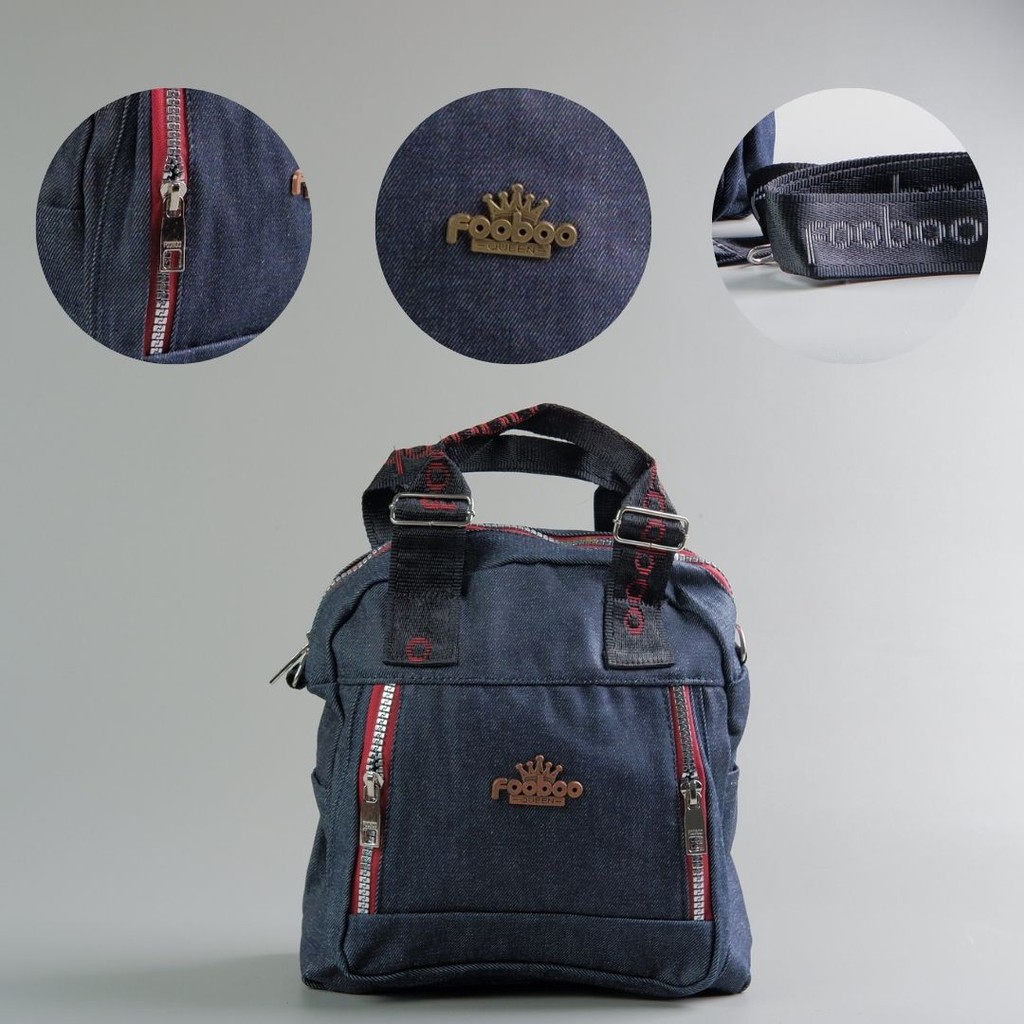 FOOBOO TAS RANSEL WANITA LEVIS SELEMPANG JINJING