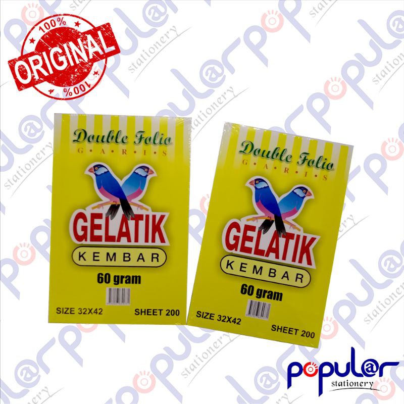 

Kertas Garis Folio Gelatik Kembar 200