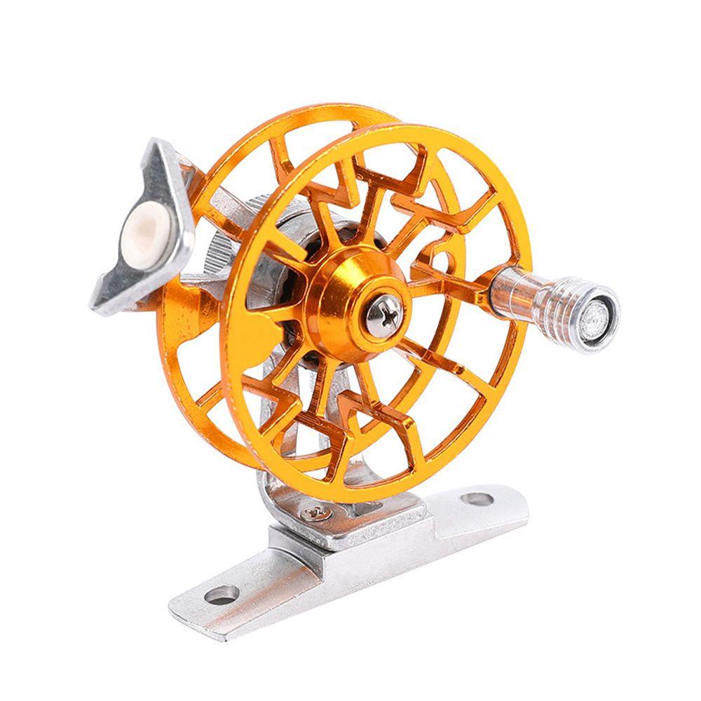 Lanfy Ice Fishing Reel Portable Garis Ikan Air Tawar Aluminium Alloy Memancing Luar Ruangan Gesper Ikan