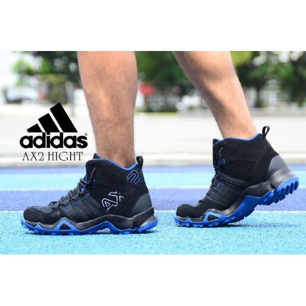 Sepatu Adidas AX2 High HItam Biru