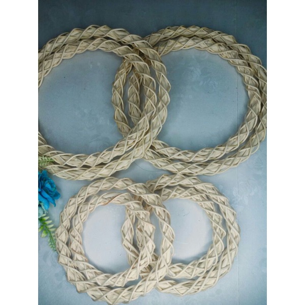 Ring rotan Ulir multi ulir, bahan mahar rustic ring frowers