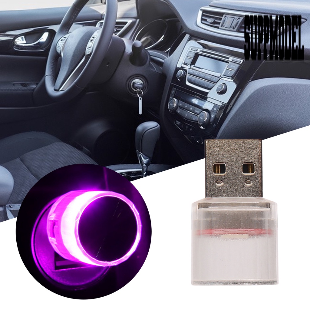 Suppmodelx &lt; Lampu LED Mini USB Plug Play Ringan Untuk Dekorasi Interior Mobil