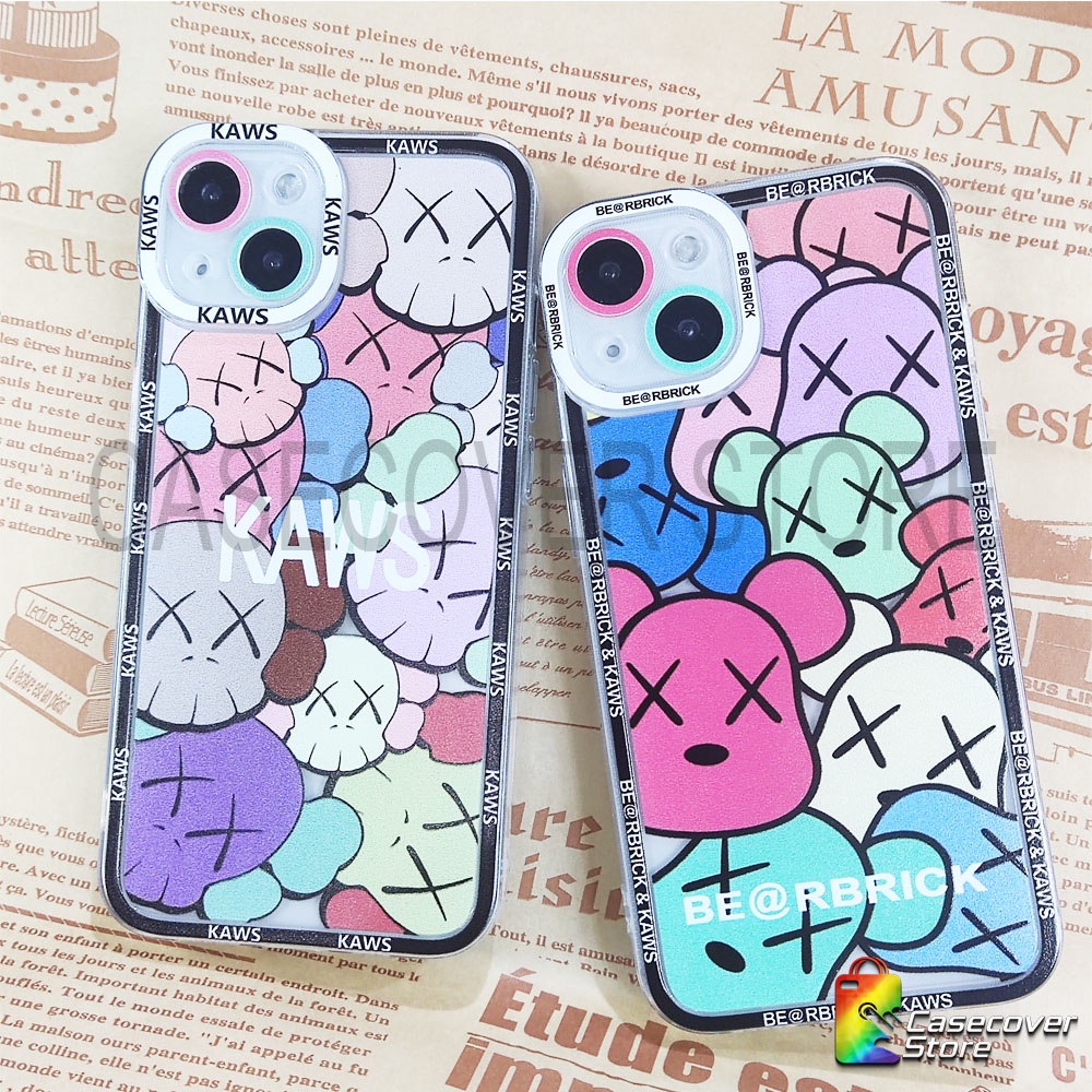 Softcase Lens Cover Kaws iPhone 7 8 7+ 8+ X XS XSMAX 11 12 13 Mini Pro Promax