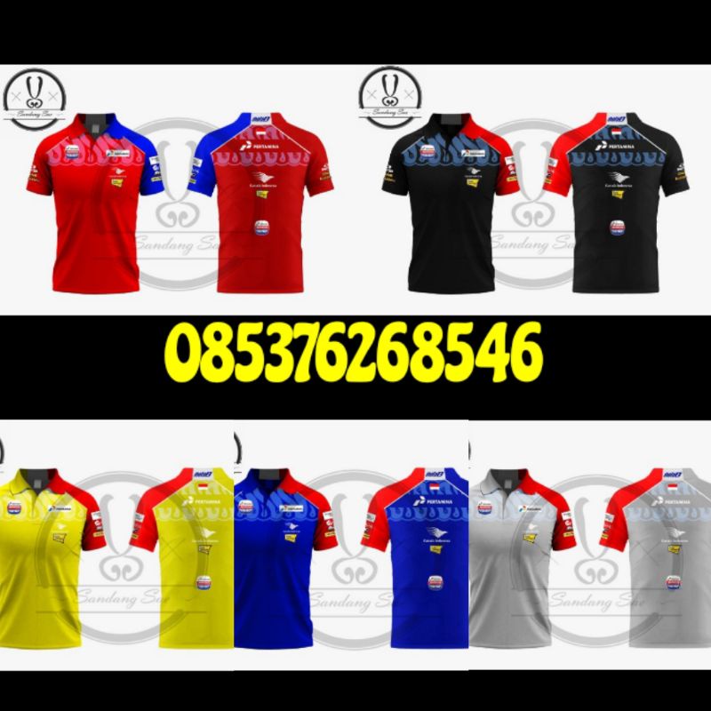 jersey poloshirt pertamina mandalika racing team