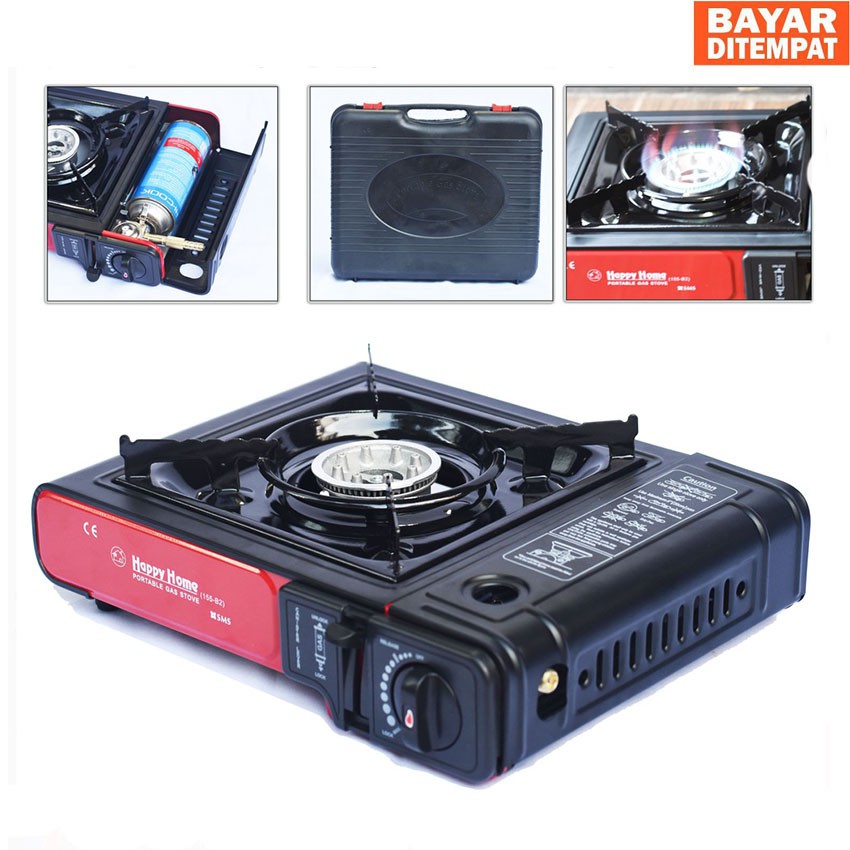 Happy Home Portable Gas Stove Kompor Portable 2 Fungsi Gas Kaleng dan Elpiji