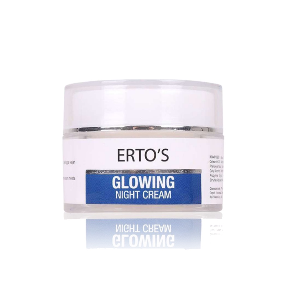 ERTOS GLOWING NIGHT CREAM WHITENING KRIM ORIGINAL BPOM